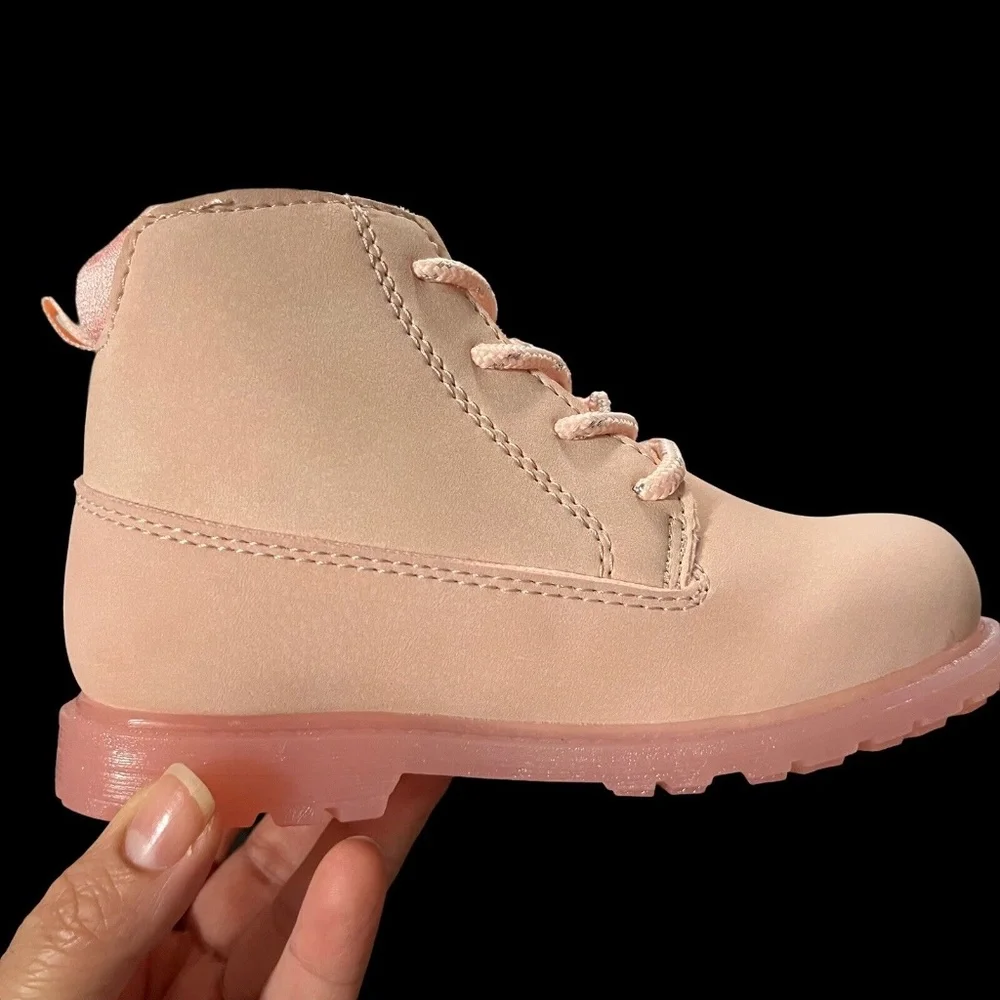 OshKosh BGosh Judi Toddler/Little Girl's‎ Ankle Boots Size 9 -12 Light Pink
